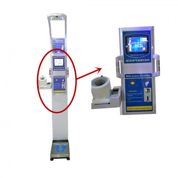 RoHSの脂肪質の多くボディ水質分析のセリウムおよび証明書が付いている硬貨によって作動させるBMIのスケール機械