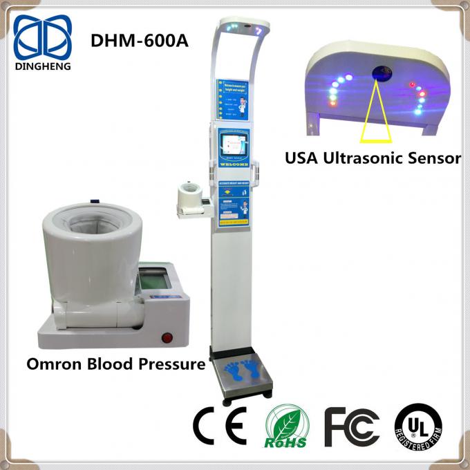 DHM-600Aの血圧の医学の高さおよび重量のスケールが付いている医学の超音波高さの重量のbmiのスケール