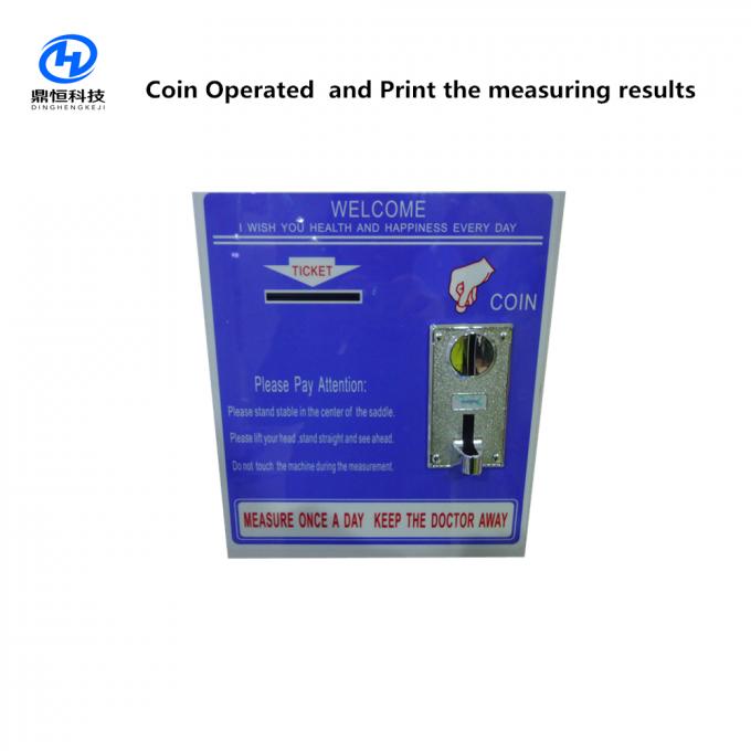 硬貨はプリンターが付いている医学の高さの重量のbmiの血圧のスケールを作動させました
